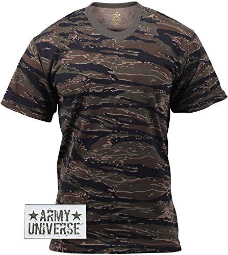 Tiger Stripe Camouflage T-Shirt with ARMY UNIVERSE® Pin - Size 3X-Large (53