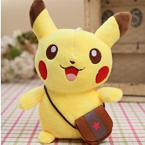 20CM Pokemon Pikachu With Bag Plush Toy Soft Doll Kids Christmas Gift Collection