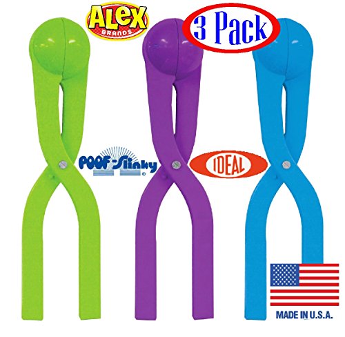 POOF-Slinky Ideal Sno-Ball (Snowball) Maker Gift Set Bundle - 3 Pack