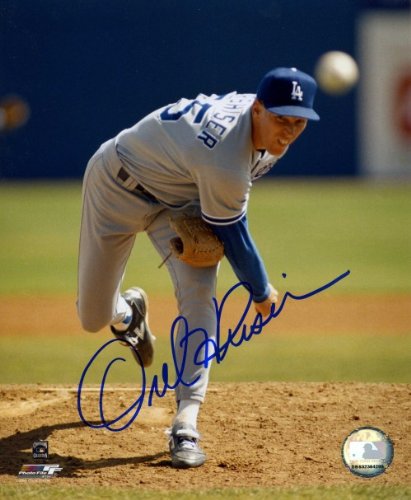 Orel Hershiser Autographed/Hand Signed Los Angeles Dodgers 8x10 Photo (Grey Jersey)