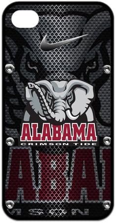 FEEL.Q- NCAA Alabama Crimson Tide Personalized Protective Black TPU Rubber Cell Phone Case Cover for iPhone 4 & iPhone 4S