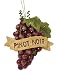 Vintage Tuscan Pinot Noir Wine Grapes Cluster Christmas Ornament