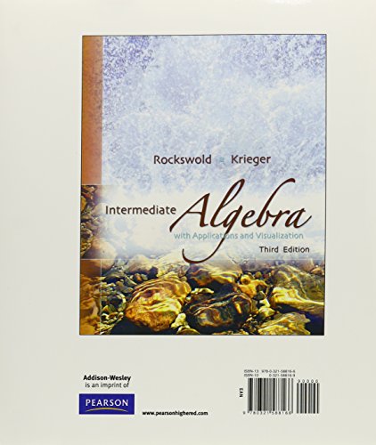 Intermediate Algebra with Applications &Visualization, Books a la Carte Edition (3rd Edition)