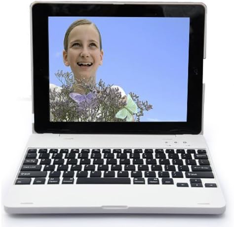 BoxCave® iPad 4 Bluetooth Keyboard Cover Case for Apple iPad 2, iPad 3, iPad 4, New iPad (WHITE)