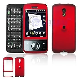 HTC Touch PRO CDMA Cell Phone Red Rubber Feel Protective Case Faceplate Cover