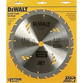 DeWalt DW3182 Series 20 8-1 4-Inch 24 Tooth ATB Framing Saw Blade with 5 8-Inch Arbor by DeWALT