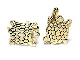 Gold-Tone Men's Cuff Links TURTLE Shaped Cufflinks