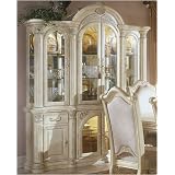 AICO 53006-07 / 53005-07 Monte Carlo China Cabinet in Silver Snow
