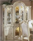 AICO 53006-07 / 53005-07 Monte Carlo China Cabinet in Silver Snow