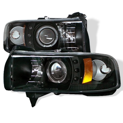 Spyder Auto Dodge Ram 1500/2500/3500 Black Halogen LED Projector Headlight