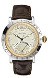 Image of Nautica A17570G Two Tone Gents Brown Leather Strap Watch