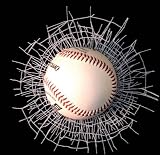 Baseball - Wild Clings Shatter Baseball 3-D Decal Gift