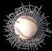 Wild Clings Shatter Baseball 3-D Decal Gift - Baseball Home & Baseball Office
