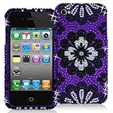 APPLE IPHONE 4 DECORO BRAND PREMIUM FULL DIAMOND PROTECTOR CASE - BLACK AND ....