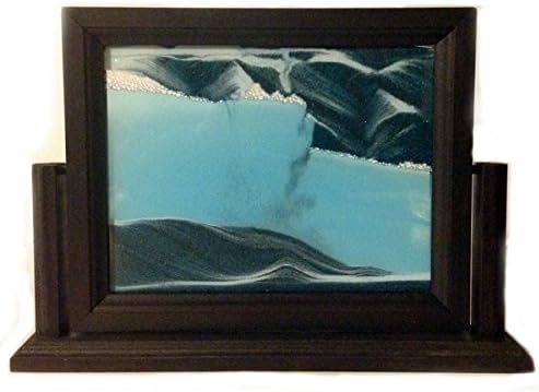 8x10-Sandscape-Turquoise Sand Picture-Ebony Finish Frame