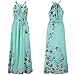 Ensnovo Womens Bohemia Floral Chiffon Long Dress Summer Beach Maxi Dress