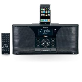 Jensen Docking Digital HD Radio System Alarm Clock for iPod (Black) by Jensen