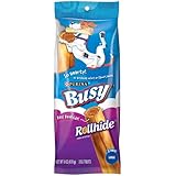 Busy Rollhide Dog Treats, Large, 6-Ounce Pouch, Pack of 4