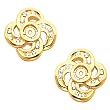 14K Yellow Gold Diamond Earring Jackets - 0.32 Ct.