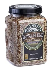 RiceSelect Royal Blend, Whole Grain Texmati Brown & Red Rice with Barley & Rye, 28-Ounce Jars (Pack of 4)