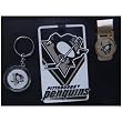 Pittsburgh Penguin Spinning Keychain,Luggage ID Tag and a Brass Money Clip