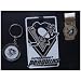 Pittsburgh Penguin Spinning Keychain,Luggage ID Tag and a Brass Money Clip