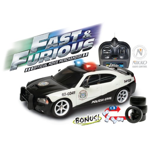 Nikko Remote Control Police Dodge Charger SRT8 With Drifting Tyres