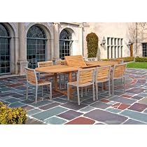 Big Sale Caluco Teak and Aluminum 9 Pc Dining Set