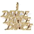 Dance Dance Dance Charm 14k Gold 15.5mm