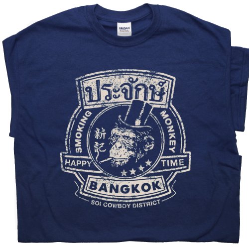 Bangkok Thailand T Shirt Smoking Monkey Bar The Hangover T Shirt Funny Shirtmandude T Shirts