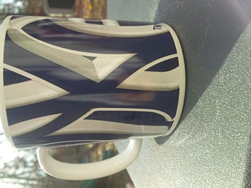 MLB New York Yankees Big and Small Logo on a Coffee Mug 11 Ounce White Ceramic