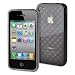 muvit - miniGEL Flexy Diamonds - Etui avec formes Diamants 3D � l'arri�re pour iPhone 4 - Gris fonc�