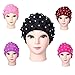 TESOON Handmade Three-dimensional Petals Women's Fashion Ear Cover Swimming Cap