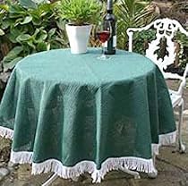StayPut Outdoor Tablecloth with Parasol Opening (Circular 55" Dia., Summer Green)