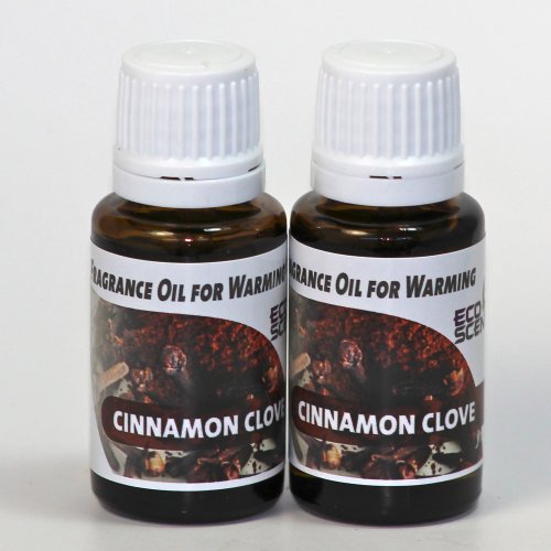 2-Pack. Cinnamon Clove Fragrance Oil for Warming from Ecoscents (15 mL). Highly concentrated for intense fragrance, ready to use - no wax or water carrier needed.