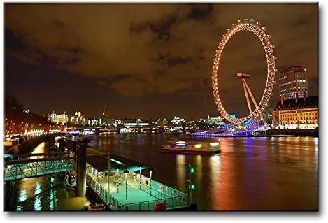 Wall Art Painting London With Ferris Wheel And Harbour Pictures Prints On Canvas City The Picture Decor Oil For Home Modern Decoration Print For Bathroom