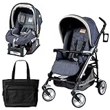 Peg Perego Pliko Four Travel System with a Diaper Bag - Denim