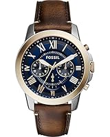 Fossil Men's FS5150 Grant Analog Display Quartz Brown Watch
