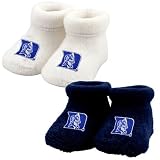Duke Blue Devils White-Navy Blue Infant 2-Pack Booties