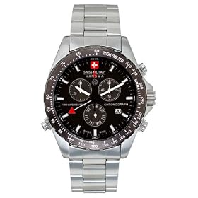 SWISS MILITARY NAVIGATOR ALARM CHRONOGRAPH WATCH BLACK 6-5007-04-007 by Swiss Military