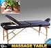 Black Portable 3 Folding Health Massage Table Reiki Spa Table W/ Carry Case