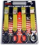 METAL BUCKLE 6'x1'' TIE DOWN 4-PIECE SET