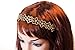 Yeshan Rhinestone and Crystal Beaded Flower Design Plastic Headband, Hairband for girls,Golden
