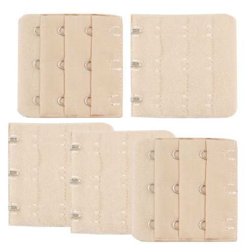 5 Pcs Fleshcolor 3 Rows Adjustable Bra Extender Hook w Eye Tape