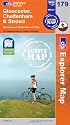 Gloucester, Cheltenham and Stroud (OS Explorer Map Active)