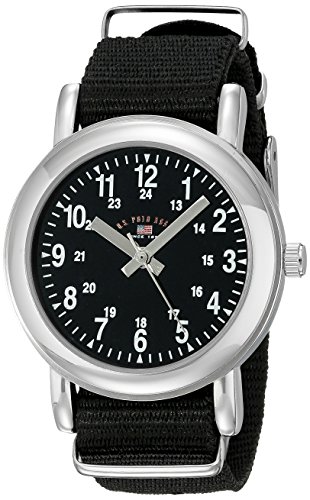 U.S. Polo Assn. Kids' USB75015 Analog Display Analog Quartz Black Watch