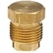 Anderson Metals Brass Tube Fitting, Plug, 1/4" Tube OD
