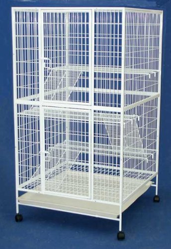 BRAND NEW 4 LEVEL FOLDING FERRET CAT DOG CAGE CRATE ON WHEELS-35x35x65