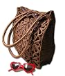 Straw Daisy Shopper Bag