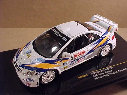 IXO 1/43 Scale Prefinished Fully-Detailed Diecast Model, Peugeot 307 WRC, Winner 2006 Touquet (France) Rally, Total - Ardeche, #3, Cuoq & Pain. RAM267